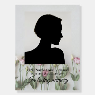 Roses funeral welcome sign foam bord