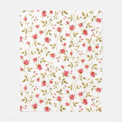 Roses Garden  Fleece Blanket