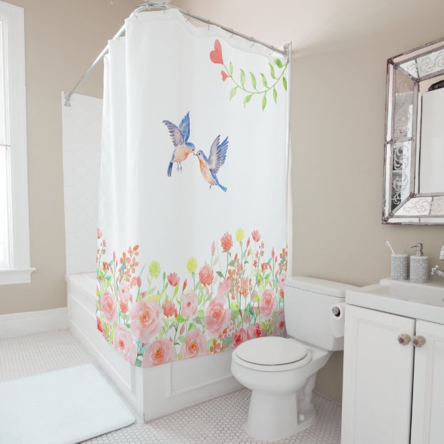 roses garden pretty elegant shower curtain (In Situ)