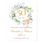 Roses Garland 50th Anniversary Welcome Sign