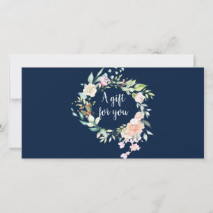 Roses Garland Watercolor Floral Gift Certificate