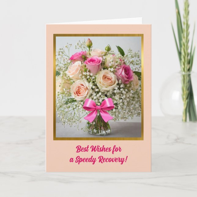 Roses Get Well Card (Front)