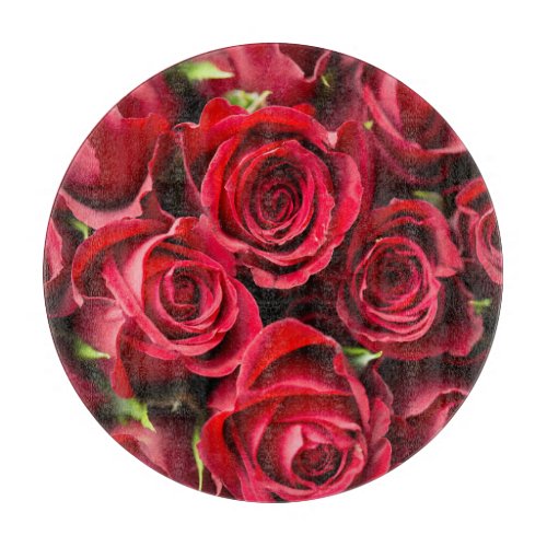 Roses Glass Challah Board Cutting Board