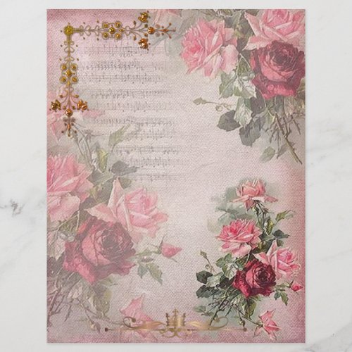 Roses Glory with Gold Embellishments