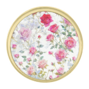 Roses Gold Finish Lapel Pin