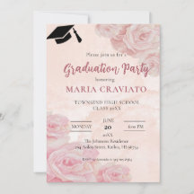 Roses Graduation Party Invitation