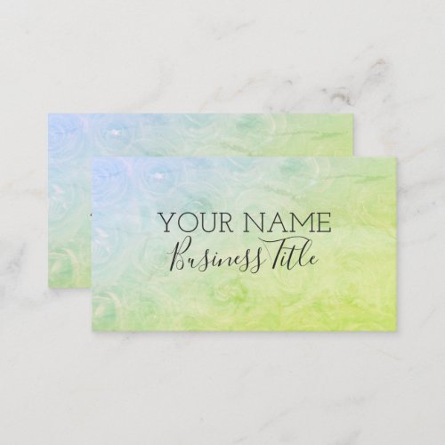 Roses  Green Blue Name Business Title ZEA Calling Card