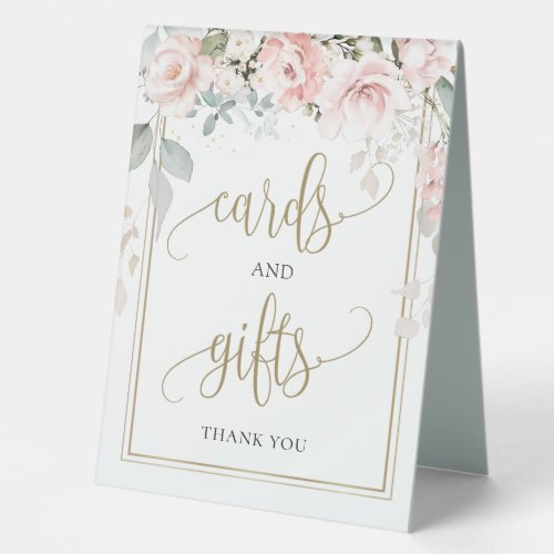  Roses Greenery Foliage Cards  Gifts Table Tent Sign