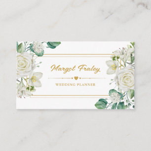 Roses & Greenery   Wedding Planner Business Card