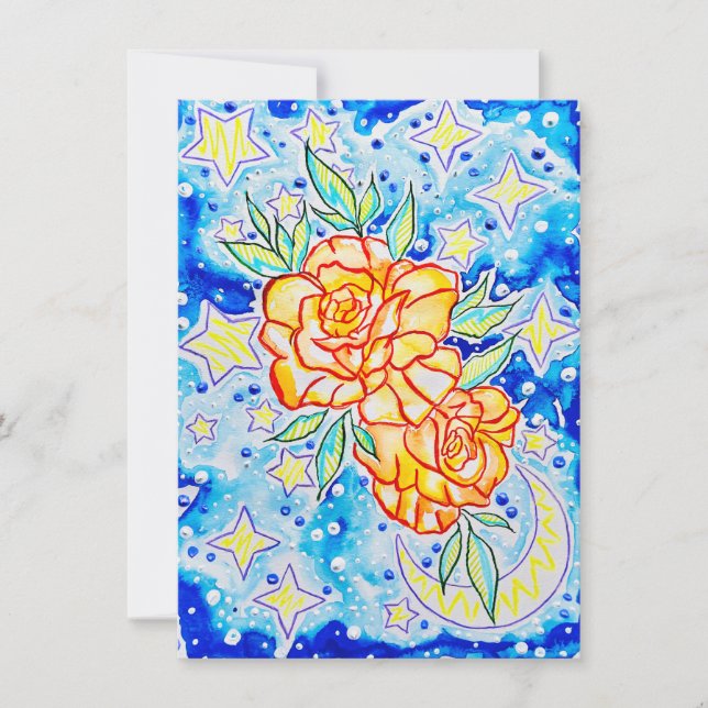 Roses Greeting Note Card (Front)