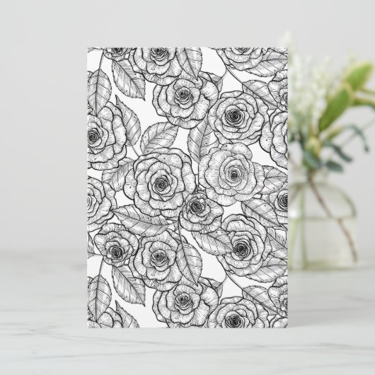 Roses hand drawn pattern (Standing Front)