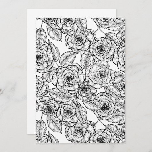 Roses hand drawn pattern (Front/Back)