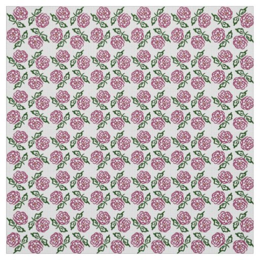 roses hand-drawn pattern fabric