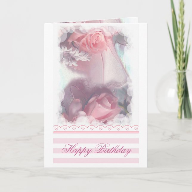 Roses Happy Birthday Card (Front)