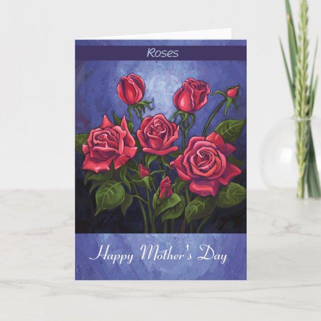 Roses Happy Mother's Day Card (Front)