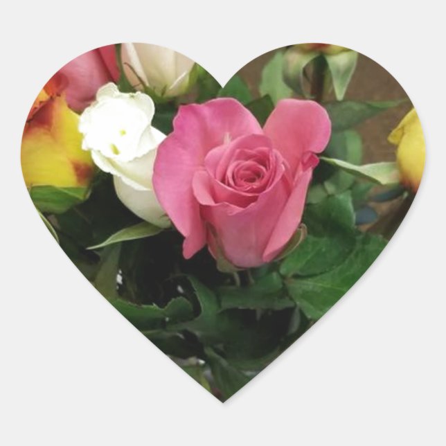Roses Heart Sticker (Front)