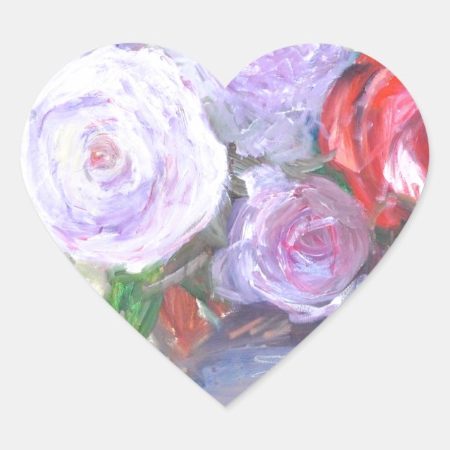Roses Heart Sticker (Front)
