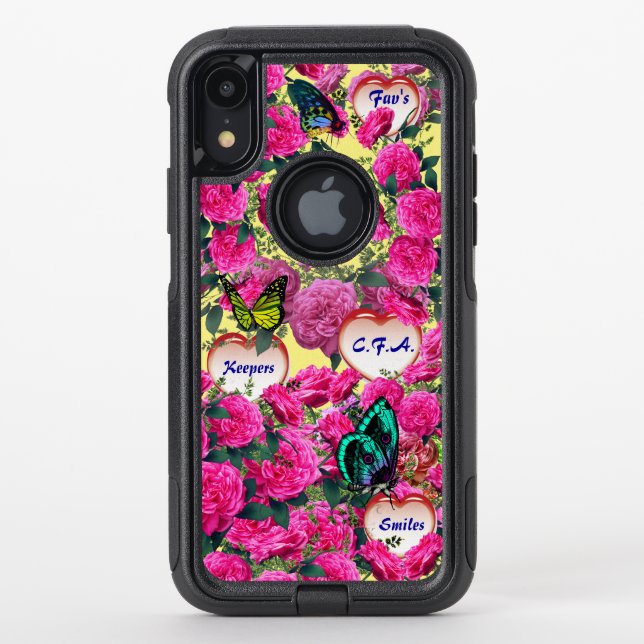  Roses Hearts & Butterflies Otterbox iPhone Case (Back)