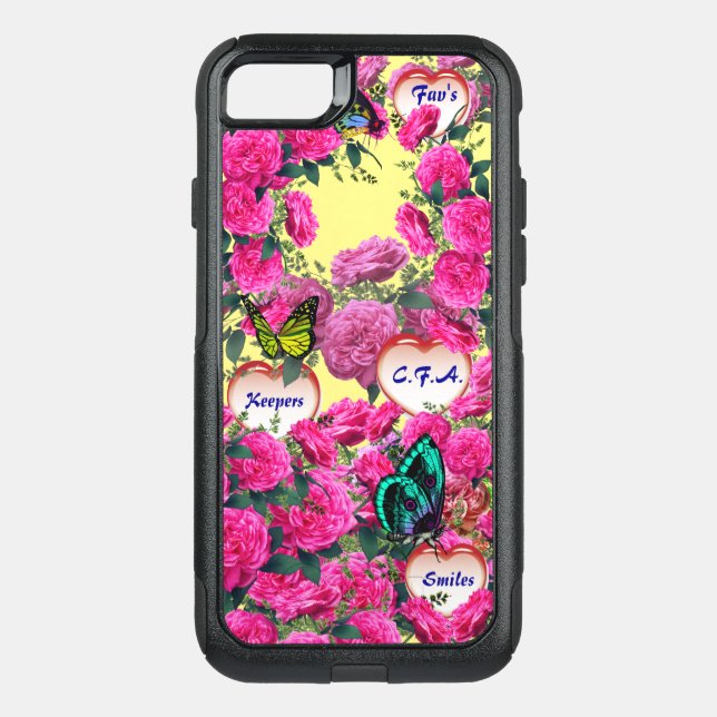  Roses Hearts & Butterflies Otterbox iPhone Case (Back)