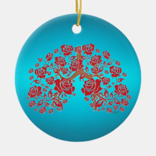 Roses  Hope Ceramic Ornament