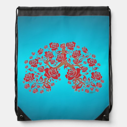 Roses  Hope Drawstring Bag