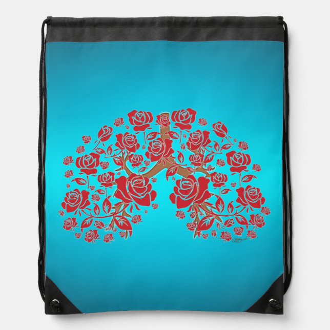 Roses & Hope Drawstring Bag (Front)