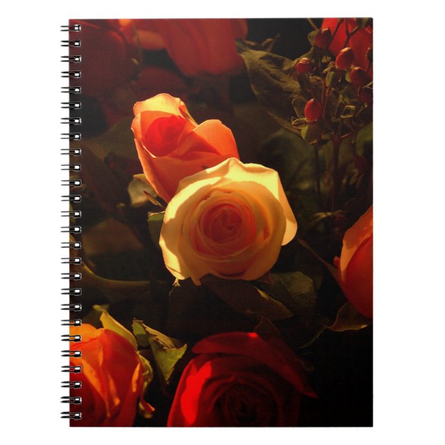 Roses I, Orange, Red and Gold Glory Notebook (Front)