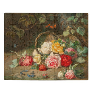 Roses in a Basket – Josef Neugebauer Jigsaw Puzzle