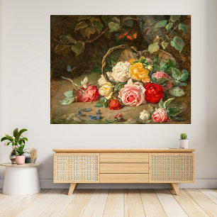 Roses in a Basket – Josef Neugebauer Poster