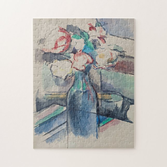 Roses in a Bottle by Paul Cezanne Jigsaw Puzzle (Vertical)