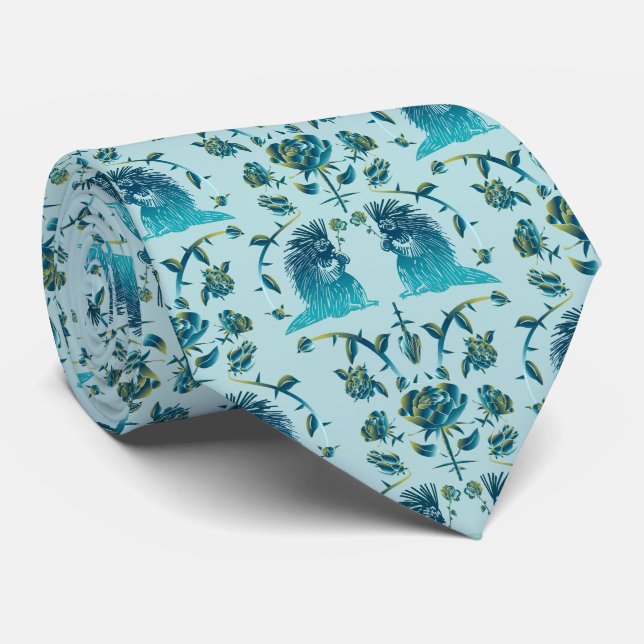 Roses In a Rough Patch Neck Tie (Rolled)