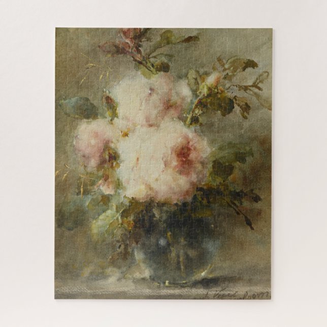 Roses in a Vase by Margaretha Roosenboom Jigsaw Puzzle (Vertical)