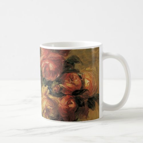 Roses in a Vase by Pierre Renoir Vintage Fine Art Coffee Mug
