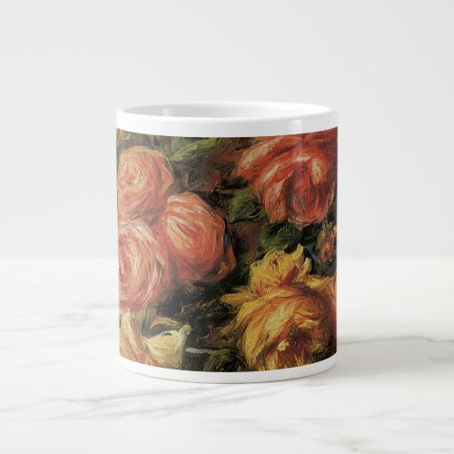 Roses in a Vase by Pierre Renoir Vintage Fine Art Large Coffee Mug