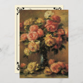 Roses in a Vase by Renoir, Floral Bridal Shower Invitation (Front/Back)