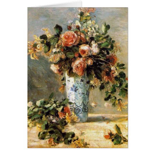 Roses in a Vase Circa 1881 Cards (Front)