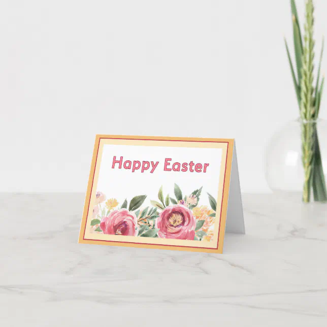 Roses in Bloom Easter Card Zazzle