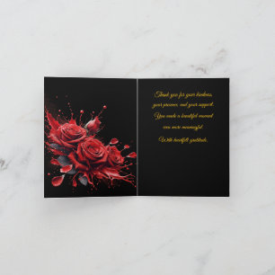 Roses in Bloom - Elegant Birthday Letterpress Thank You Card