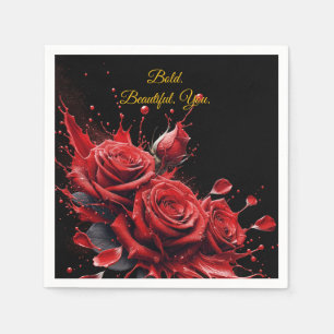 Roses in Bloom - Elegant Birthday Napkins
