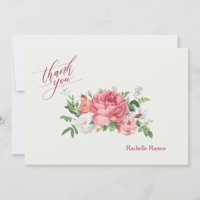 Roses in Bloom Stationery Card (Front)
