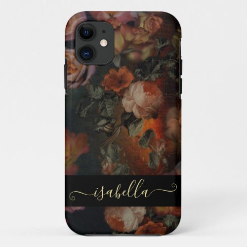 Roses In Fall Vintage Colors Botanical Garden Case