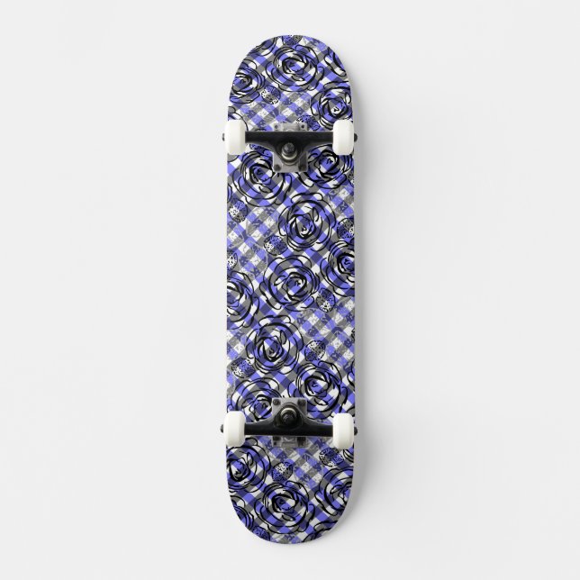 Roses in grey skateboard (Front)