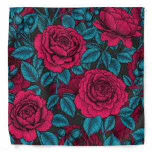 Roses in red and blue bandana
