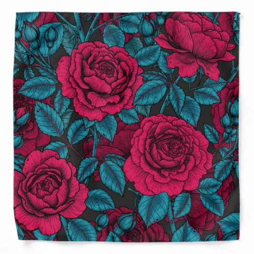 Roses in red and blue bandana