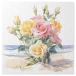 Roses in the beach design gallery wrap