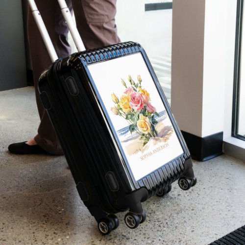 Roses in the beach design luggage