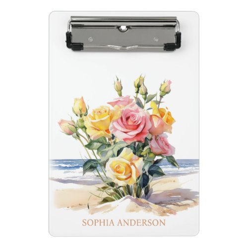 Roses in the beach design mini clipboard