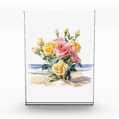 Roses in the beach design photo block