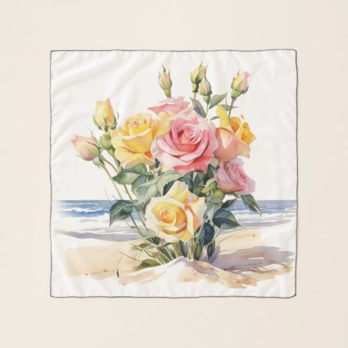 Roses in the beach design scarf