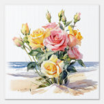 Roses in the beach design sign